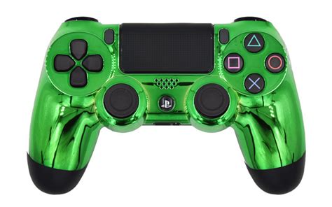 PS4 Pro Chrome Green Custom Modded Controller