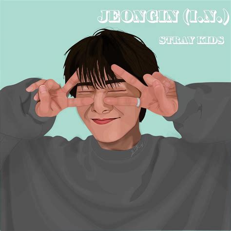 SKZ Jeongin Fanart Digital Art by Sara Ramirez - Pixels