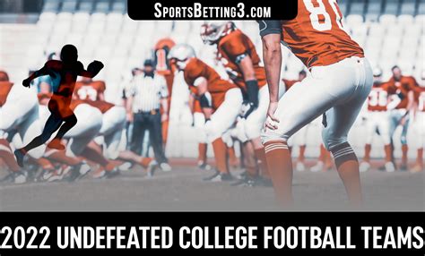 2022 Undefeated College Football Teams - SportsBetting3.com