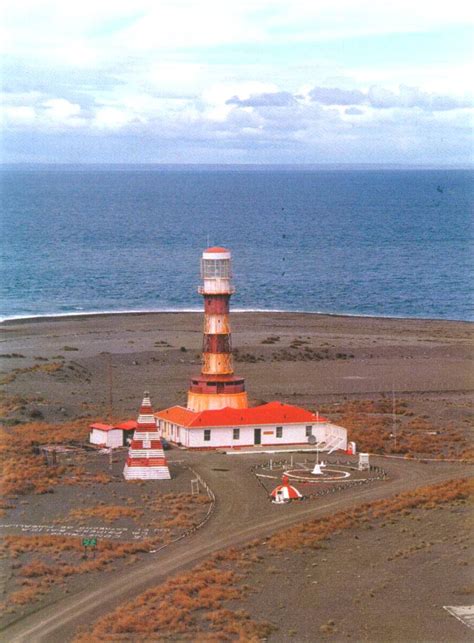 The Punta Dungeness Lighthouse in the Strait of Magellan at Point ...