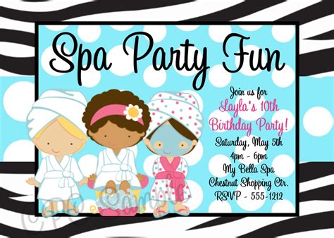 Free Printable Spa Party Invitations Templates Of Fre - vrogue.co