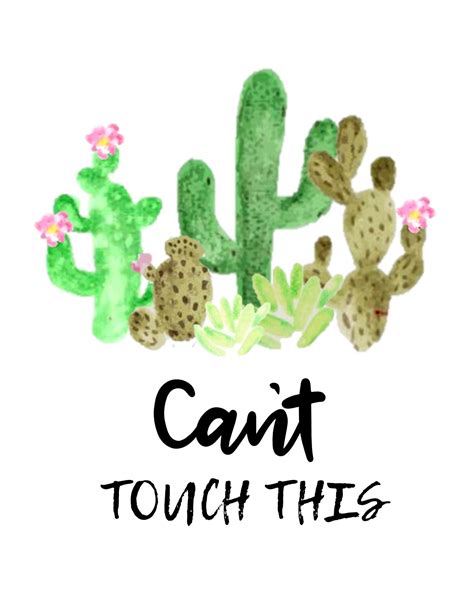 Free Printable // Can't Touch This Cactus Print - Within the Grove