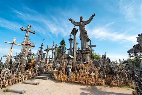 Visit the Hill of Crosses in Lithuania