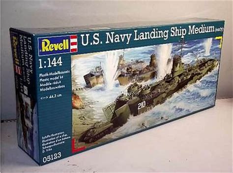 US Navy Landing Ship Medium (LSM) Plastic Model Military Ship Kit 1/144 Scale #05123 by Revell ...