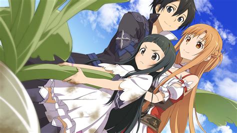 Sword Art Online Hollow Realization Asuna Kirito And Yui UHD 4K Wallpaper | Pixelz