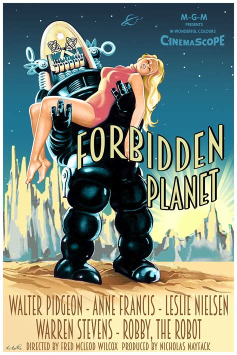 Forbidden Planet poster, by Robert Bertie | Forbidden planet, Planet poster, Science fiction ...