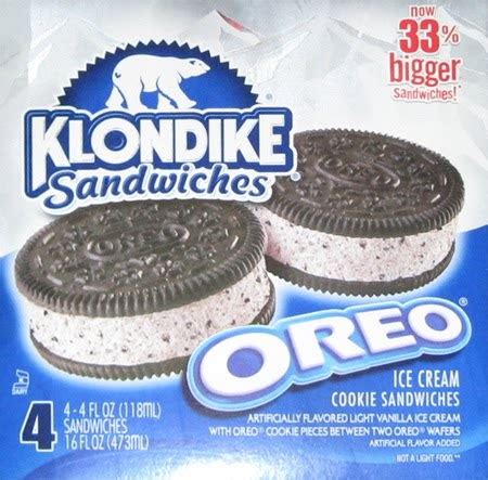 On Second Scoop: Ice Cream Reviews: Klondike Oreo Ice Cream Sandwiches