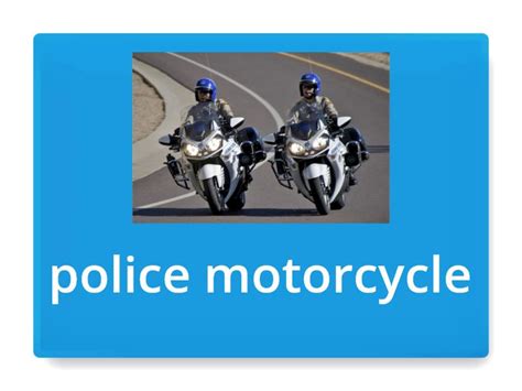 Police Officer Vocabulary - Flash cards