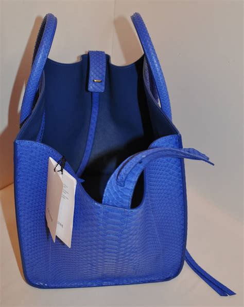 Celine Blue Python Handbag at 1stDibs