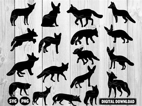 Fox Svg, Fox Silhouette, Fox Clipart, Fox Cut Files for Cricut, Instant ...