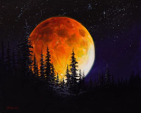 Ettenmoors Moon Painting by Chris Steele