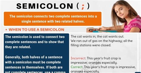 Semicolon (;) When to Use a Semicolon in English - Punctuation Marks