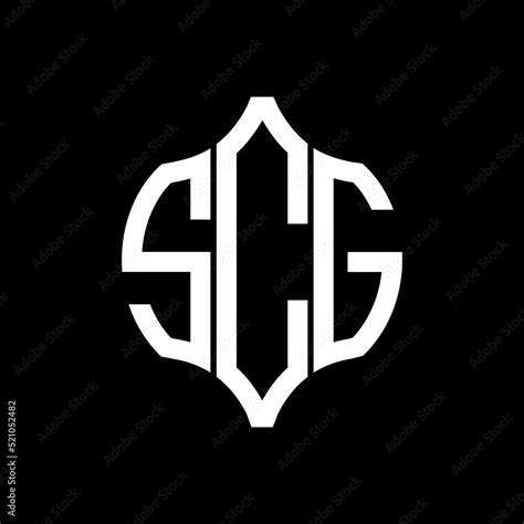 SCG letter logo. SCG best black background vector image. SCG Monogram ...