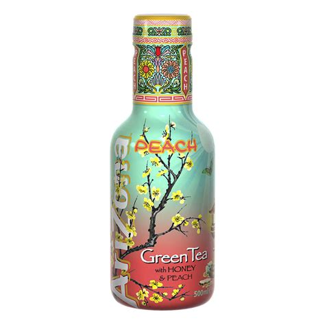 Arizona Green Tea with Honey and Peach - Bottle - Arizona Iced Tea