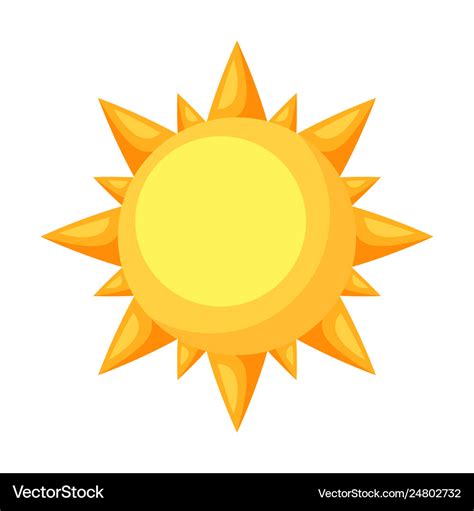 Icon cartoon sun Royalty Free Vector Image - VectorStock