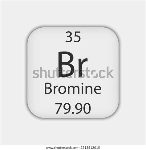 Bromine Symbol Chemical Element Periodic Table Stock Vector (Royalty ...