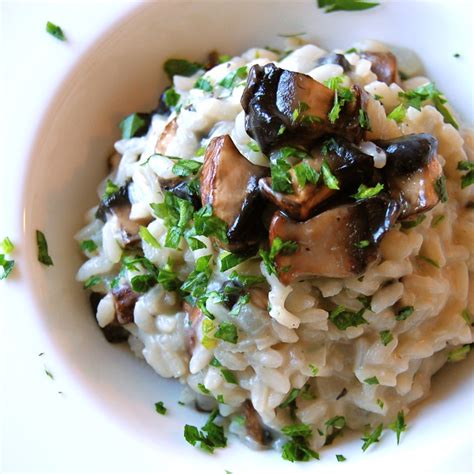 the petite pig: simple mushroom risotto