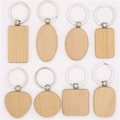 Wooden Keychain Blanks Blank Wood Keychains For Personalized Diy Crafts ...