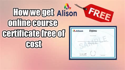 How To Get Free Digital Certificate From Alison 100 Free Digital Diploma Certificate Alison ...