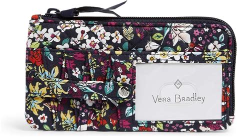 Vera Bradley Women's Signature Cotton RFID Ultimate Card Case Wallet, Itsy Ditsy, One Size ...