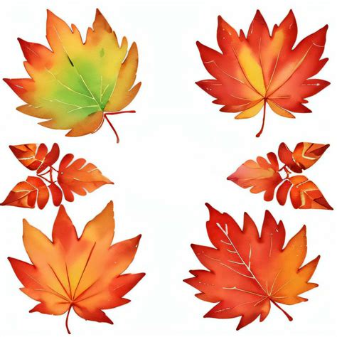 Watercolor Fall Leaves Clipart 29999396 Stock Photo at Vecteezy