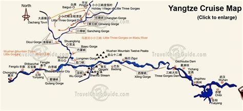 Yangtze River Maps: Maps of Location, Sections, Three Gorges Dam