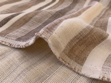 Linen/Ramie/Cotton Yarn Dyed Double Cloth - Natural - Stonemountain & Daughter Fabrics