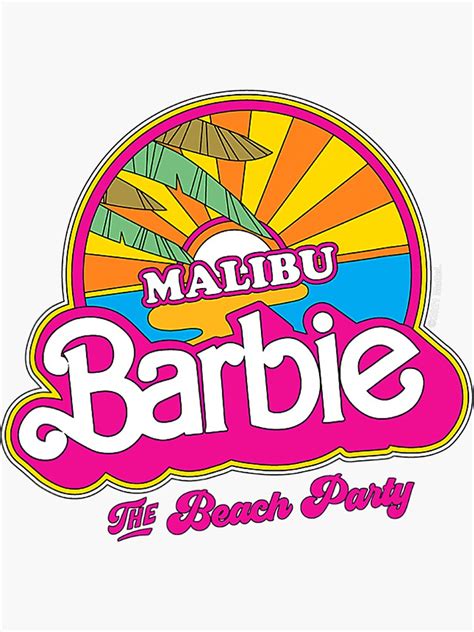 "Barbie Malibu Beach Party" Sticker for Sale by limpingcrocodil | Redbubble