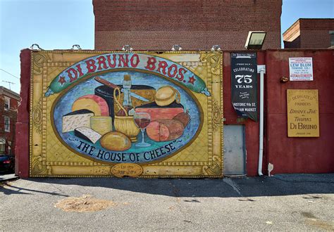 Wall art advertising the Di Bruno Brothers' cheese shop in… | Flickr