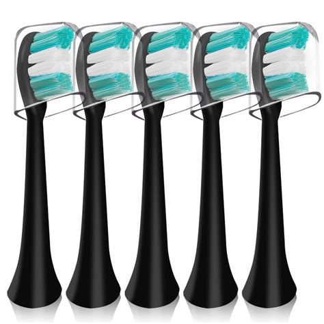 5 Pack Replacement Toothbrush Heads for AquaSonic Vibe Series Electric Toothbrush - Nylon ...