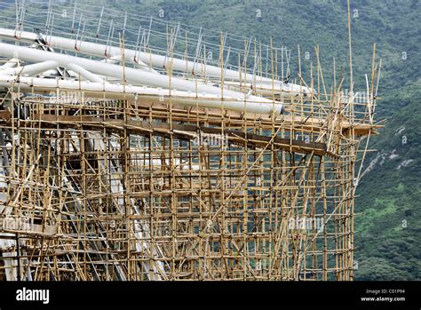 Bamboo scaffolding, Hong Kong, China, Asia Stock Photo - Alamy