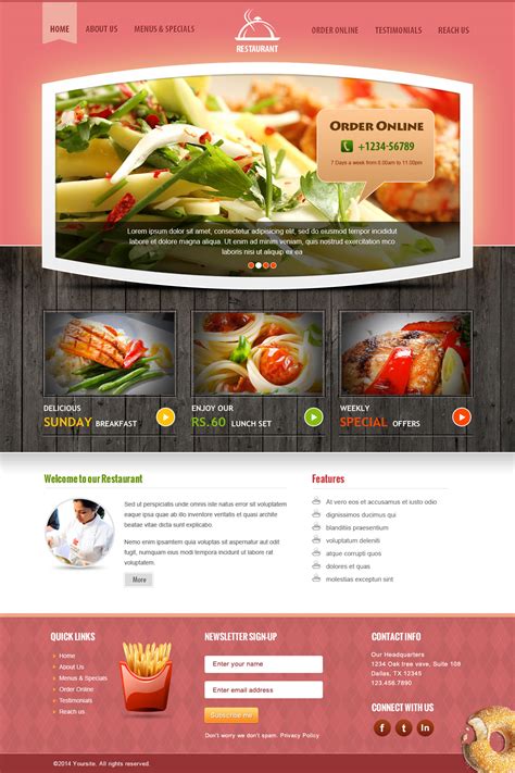 Restaurant Theme on Behance