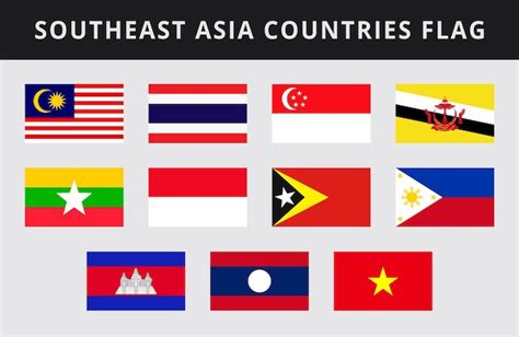 Premium Vector | Collection of Southeast Asia Country Flags