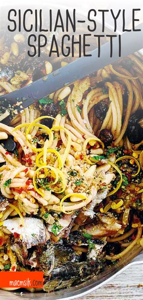 Sicilian-Style Spaghetti Recipe | Spaghetti recipes, Recipes, Sicilian recipes