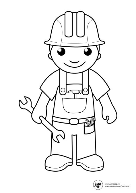 Beautiful Work Community Helpers Colouring Pages Printable Family Tree ...