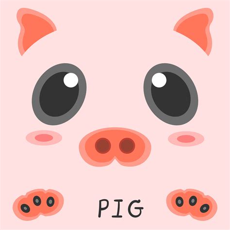 Abstract drawing animal pig picture 2d design. 642622 Vector Art at Vecteezy