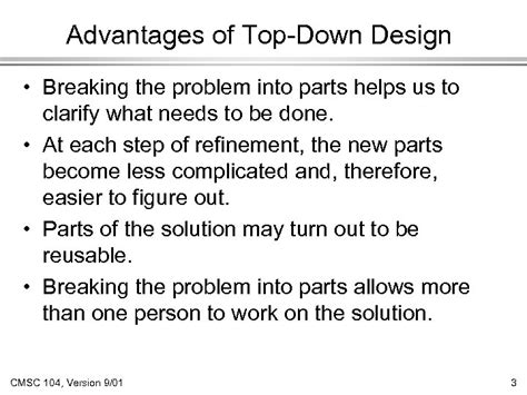 Top-Down Design Topics Top-Down Design Examples