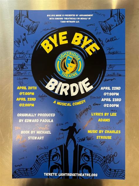 Bye Bye Birdie Signed Poster