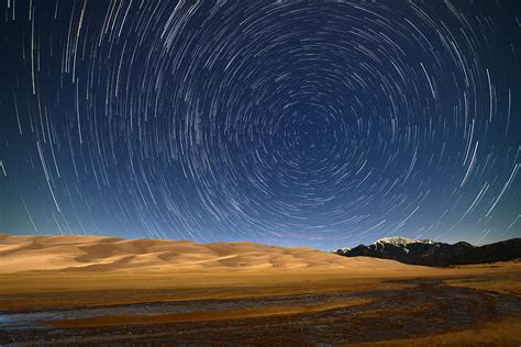 Star Trails At The Great Sand Dunes Photograph by Surjanto Suradji - Fine Art America