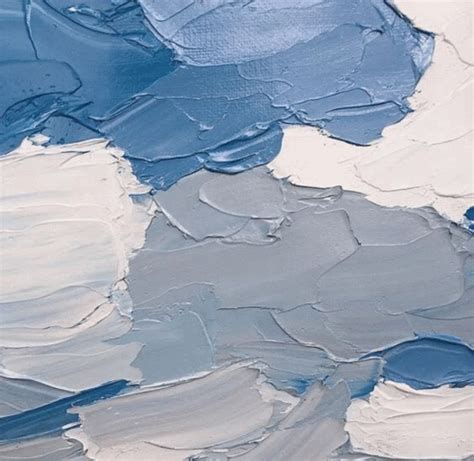 Blue and White Abstract Painting