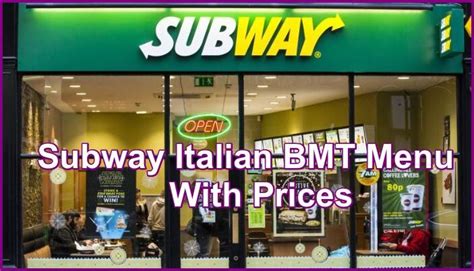 Subway Italian BMT Menu With Prices