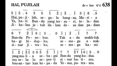 Hai, Pujilah || Puji Syukur No. 638 || Lagu Rohani Katolik Chords ...