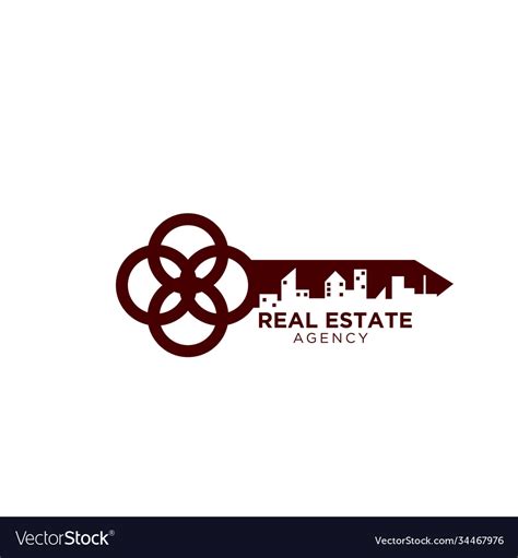 Key real estate logo designs simple modern Vector Image