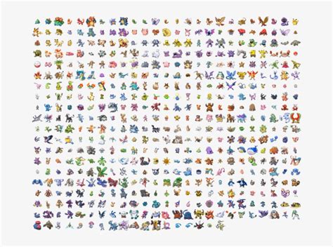 All 493 Of Them, Pokedex Order - Pokemon Gen 1 Pixel Art - Free Transparent PNG Download - PNGkey