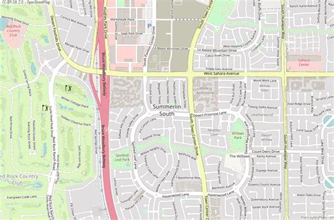 Summerlin South Map United States Latitude & Longitude: Free Maps