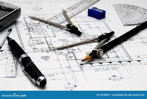 Architect's Tools Royalty Free Stock Photo - Image: 3554885