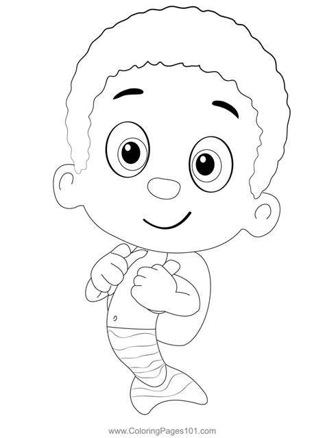 The Goby Coloring Page for Kids - Free Bubble Guppies Printable ...