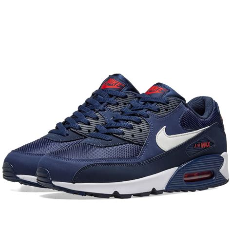 Nike Air Max 90 Essential Midnight Navy, White & Red | END. (Global)