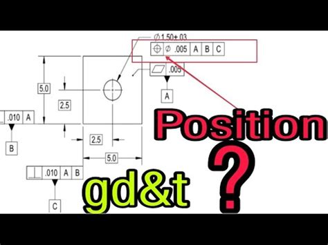 mechanical engineering drawing position & true position gd&t Full ...