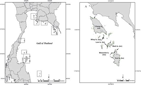 Map of the study area in the Gulf Thailand | Download Scientific Diagram